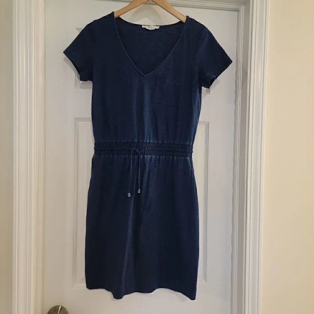 Boden Lola midi jersey blue dress 2P